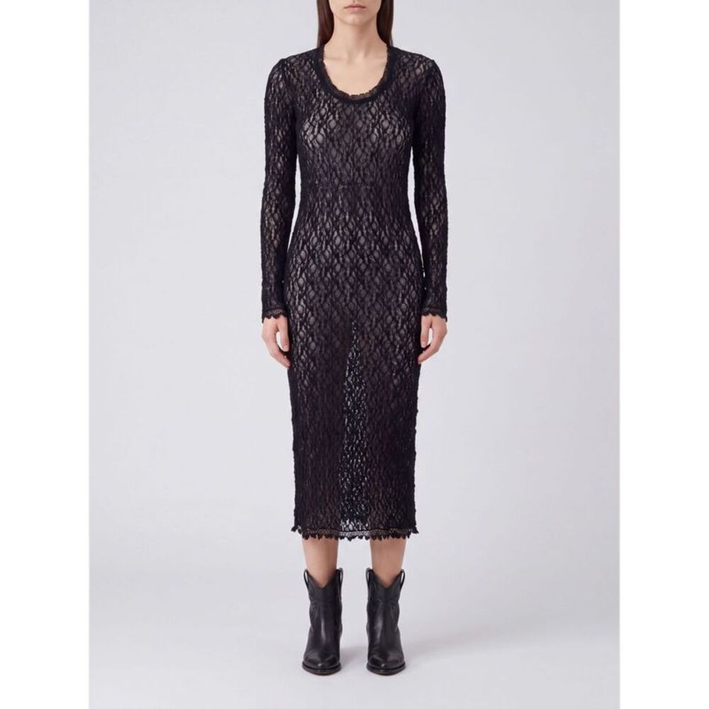 Isabel Marant Women Balsane Long-Sleeved Isabel Marant Lace Midi Dress